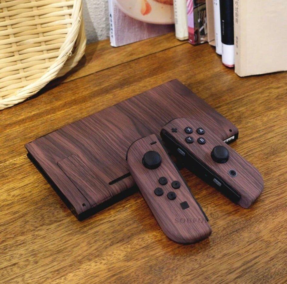 Holzoptik Case / Hülle für Nintendo Switch Joy Cons | DIY - Spielefabrik