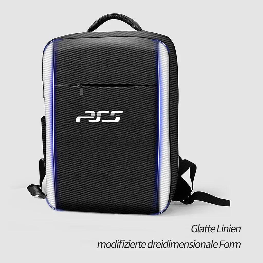 Stoßfeste PS5 Tasche mit großer Kapazität für PS5-Konsole und Controller - Spielefabrik